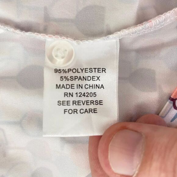 Men’s Medium Polo Shirt FX Fusion Multicolor Wineglass Print Short Sleeve - Picture 7 of 8